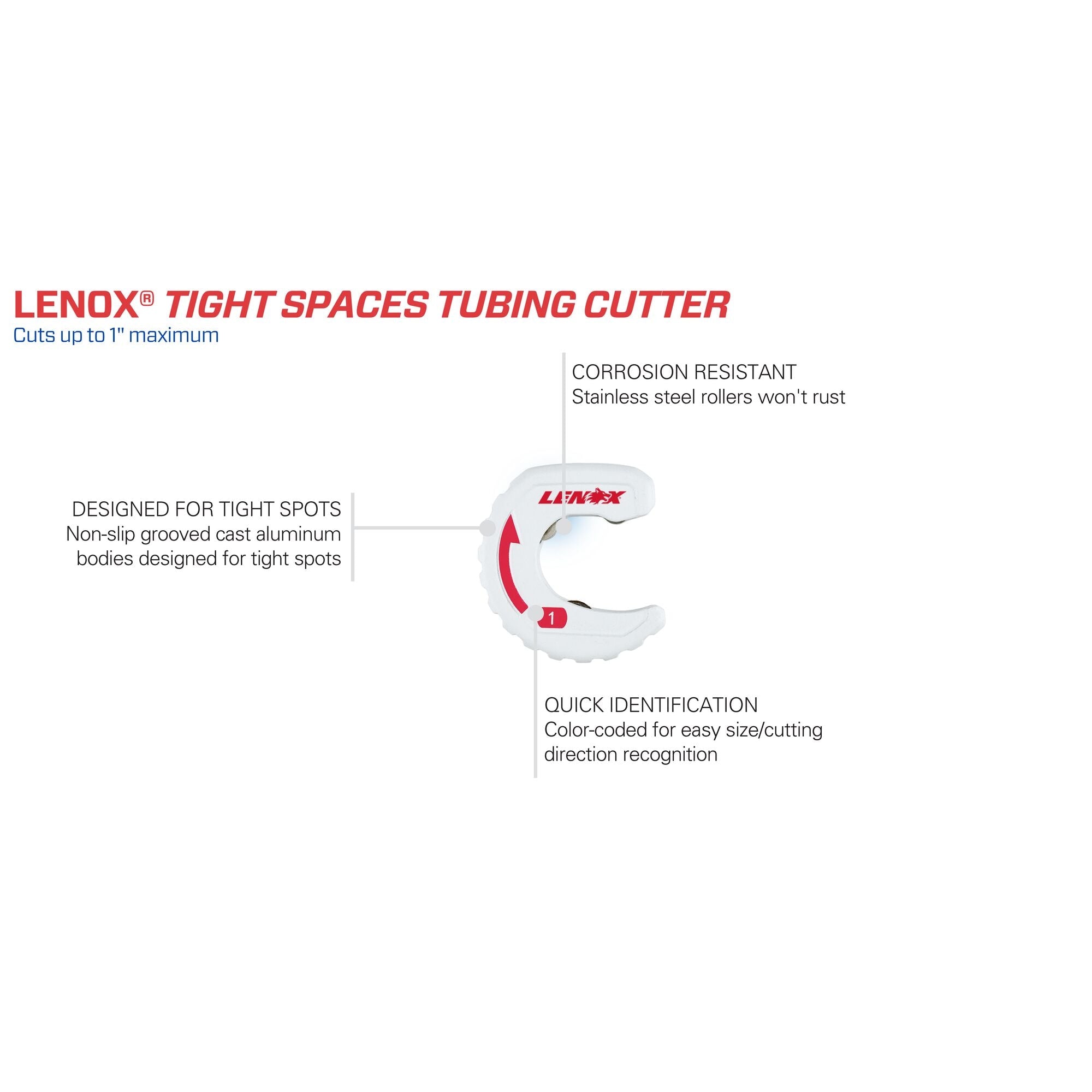 Lenox 14832TS1 1" Tight-Space Tubing Cutter - image 3