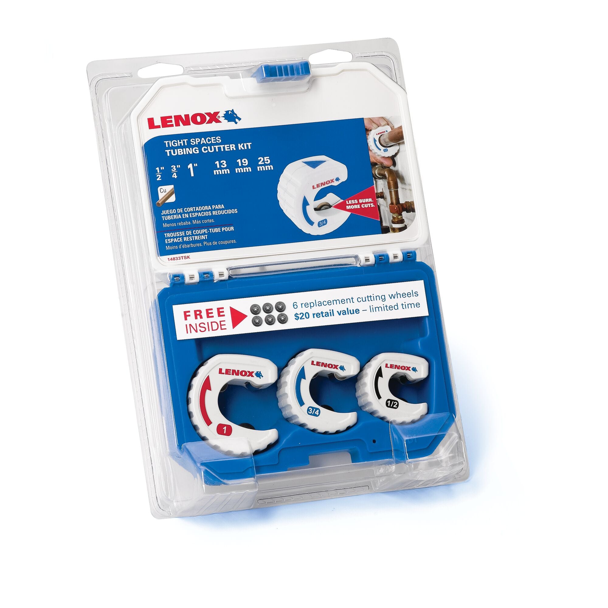Lenox 14833TSK 3-Piece Tight-Space Tubing Cutter Kit (1/2", 3/4", 1") - image 5
