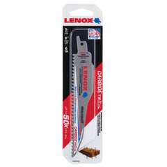 Lenox 1832162 6" x 1" x .050" 6 TPI Carbide Tipped Reciprocating Saw Blades, 5-Pack - image 2