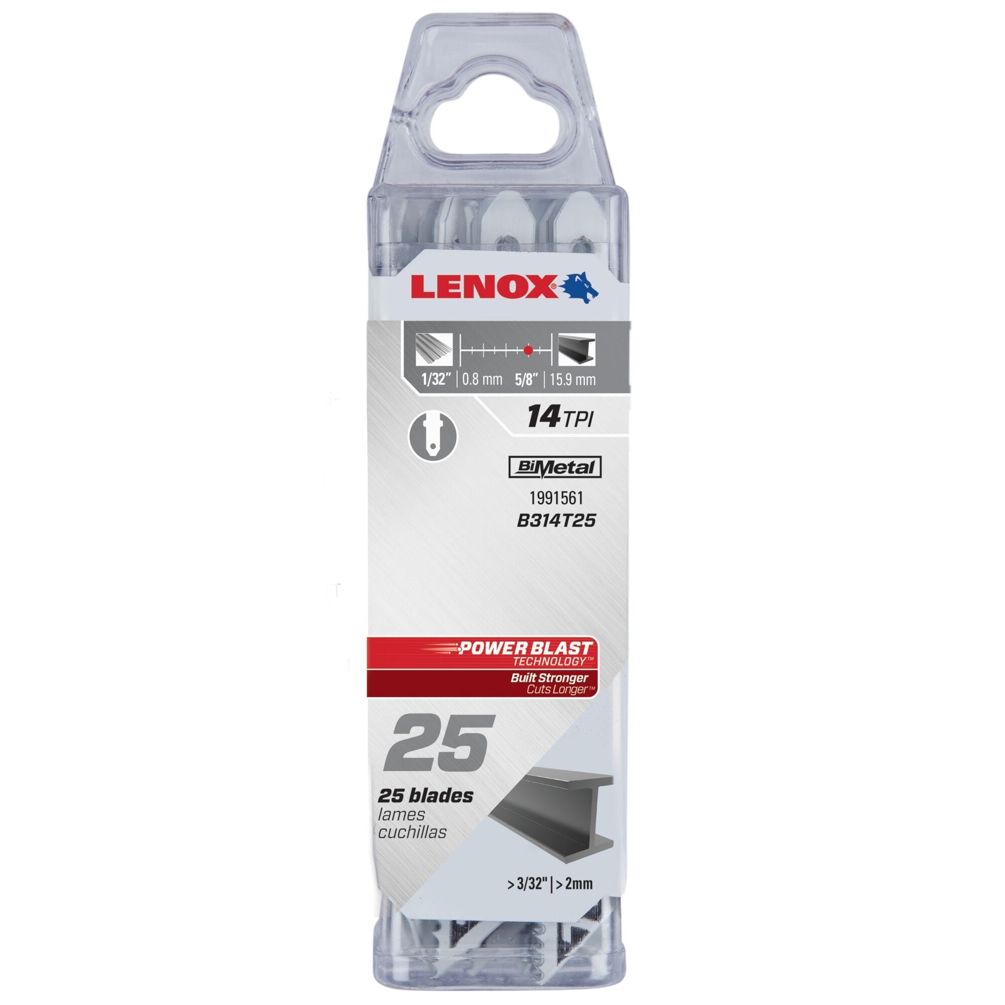 Lenox 1991561 3-5/8" x 3/8" x .037" 14 TPI T-Shank Jig Saw Blades, 25-Pack - image 2