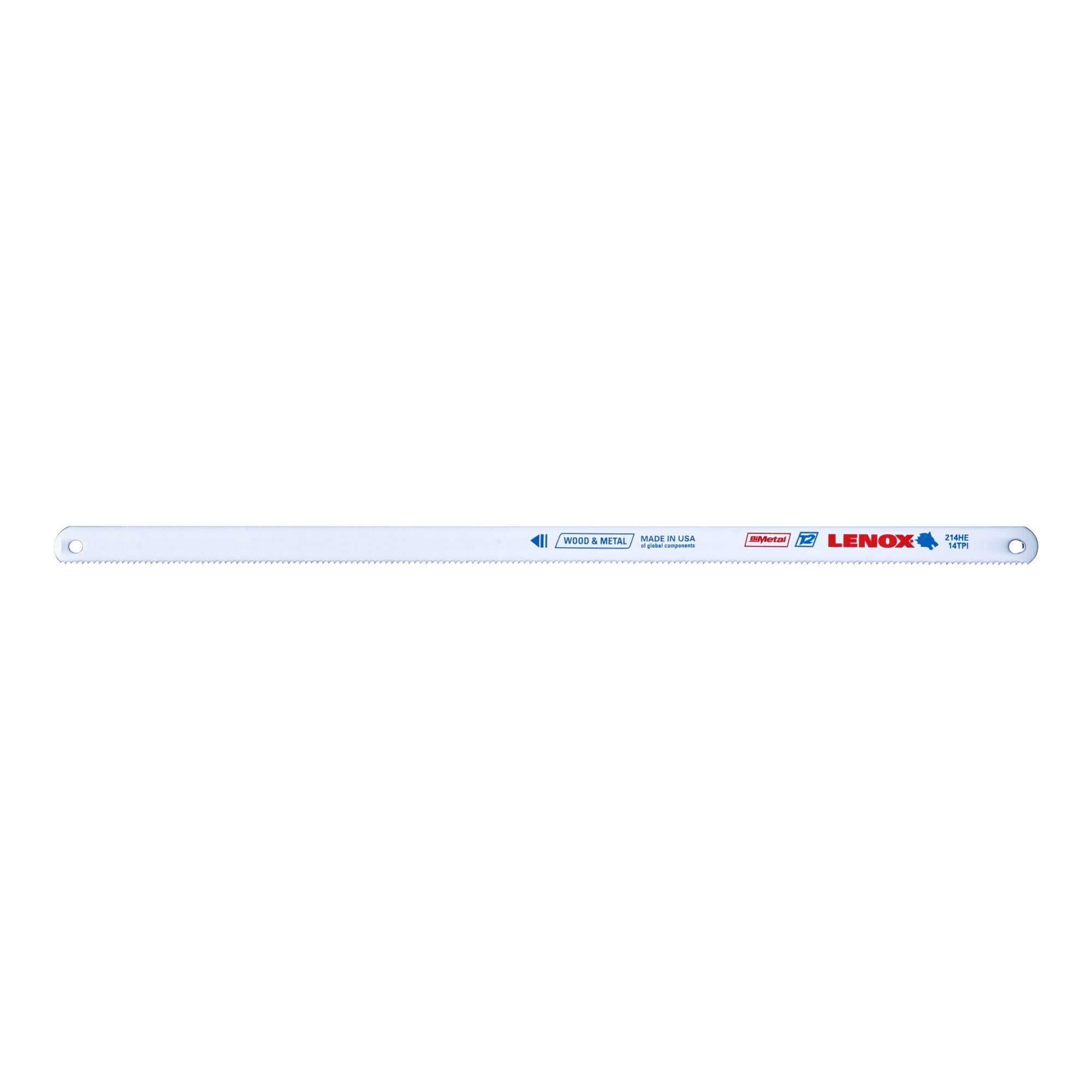 Lenox 20143V214HE 12" x 1/2" x .023" 14 TPI T2 Bi-Metal Hacksaw Blades, 10-Pack - image 1