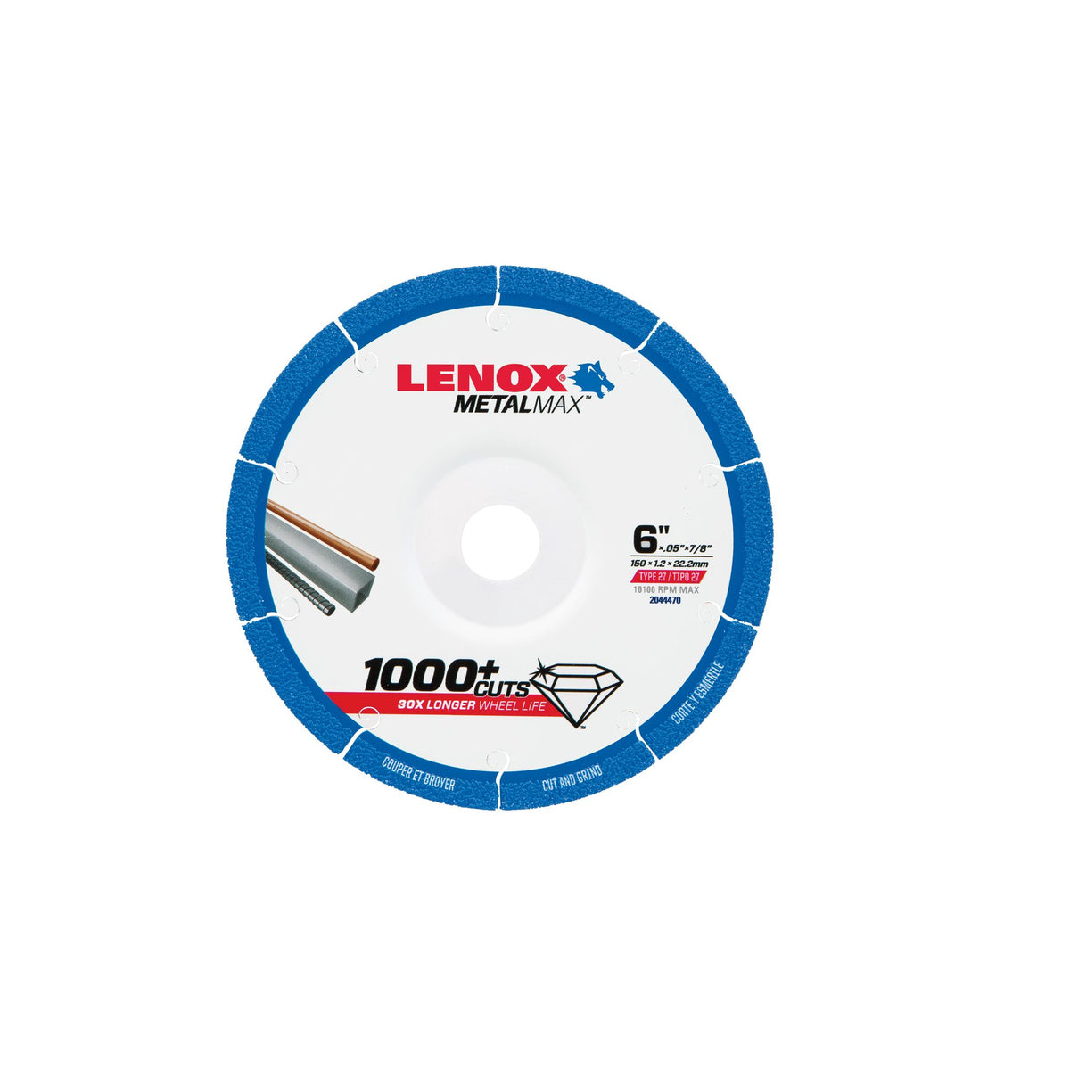 Lenox 2044470 6" x 7/8" Diamond Combo Cut and Grind Wheel - image 1