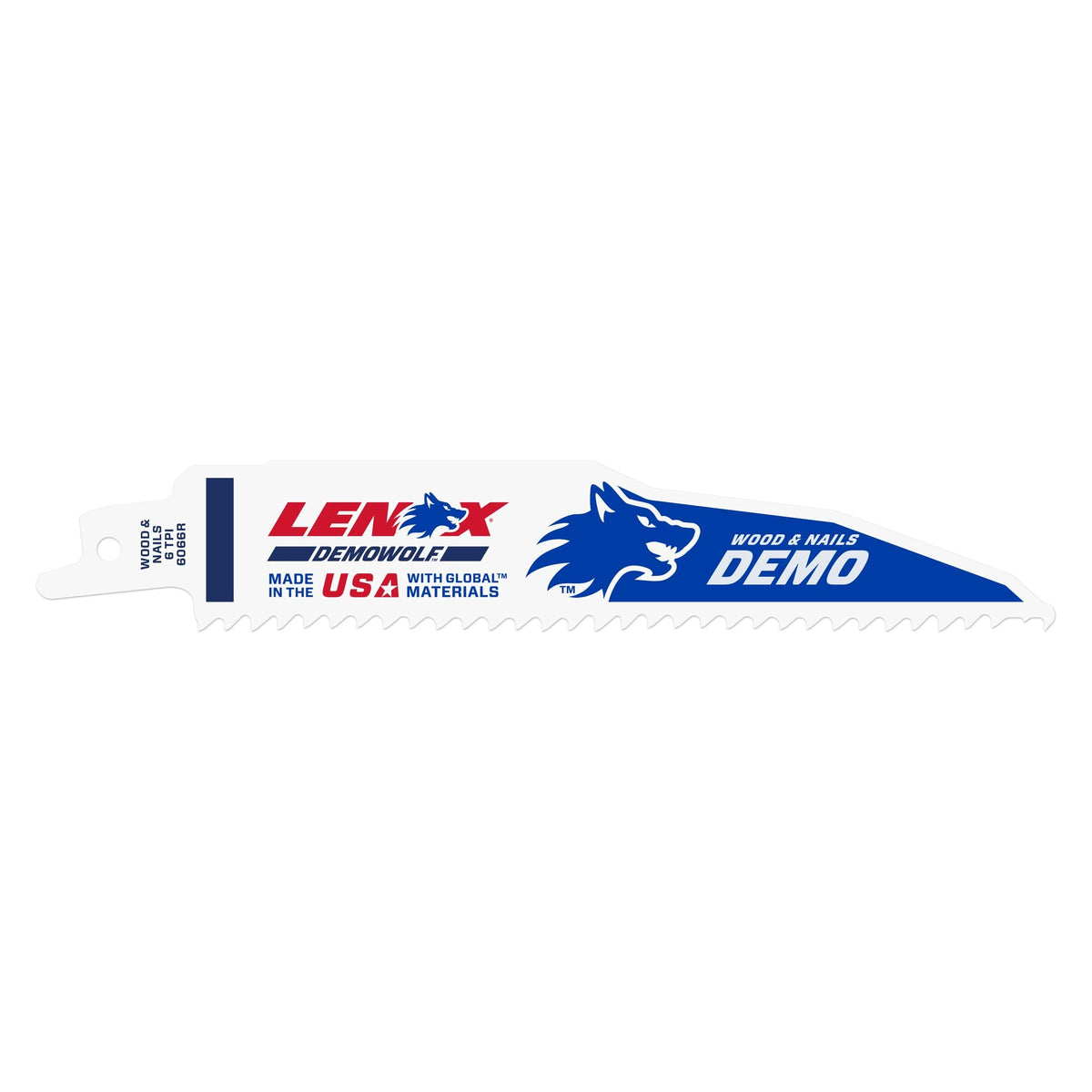 Lenox 20514B6066R 6" x 1" x .062" 6 TPI Demolition Bi-Metal Reciprocating Saw Blades, 25-Pack - image 1
