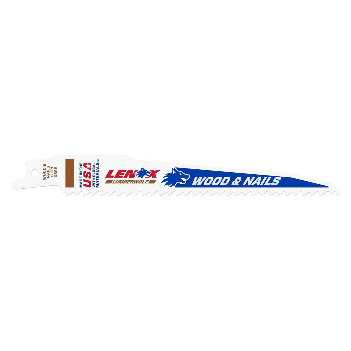 Lenox 20530B656R 6" x 3/4" x .050" 6 TPI Bi-Metal Reciprocating Saw Blades, 25-Pack - image 1