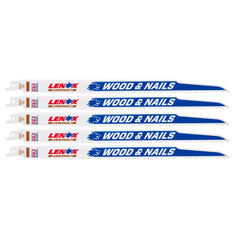 Lenox 20585156R 12" x 3/4" x .050" 6 TPI Bi-Metal Reciprocating Saw Blades, 5-Pack - image 1