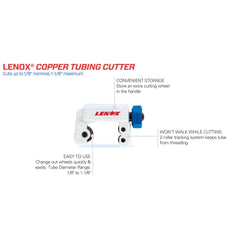 Lenox 21010TC118 Tubing Cutter, 1/8" to 1-1/8" - image 4