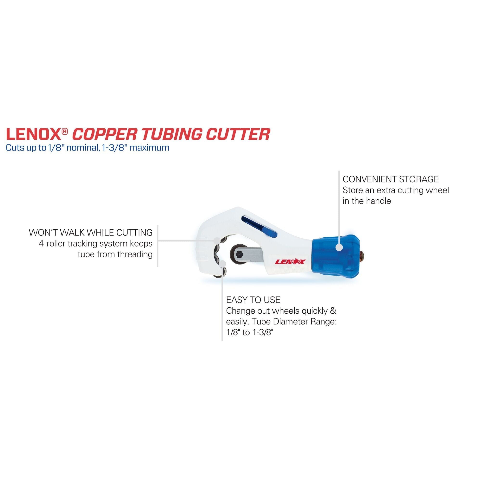 Lenox 21011TC138 Tubing Cutter, 1/8" to 1-3/8" - image 5