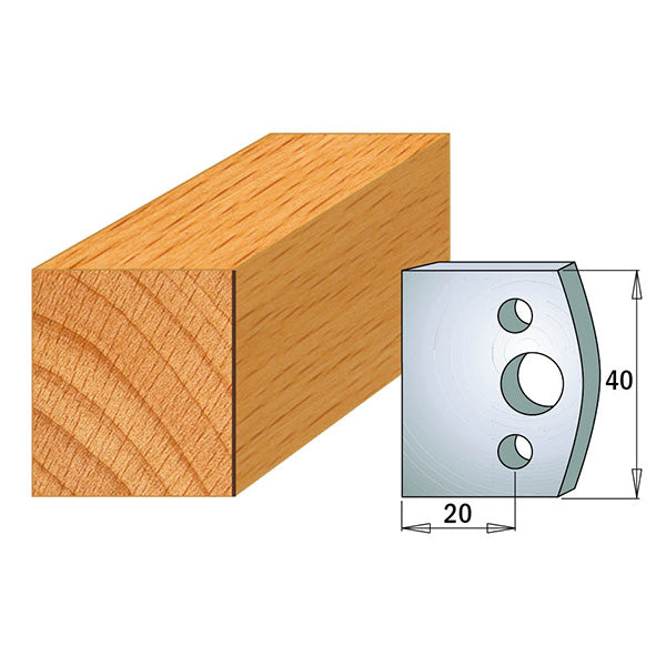 CMT 690.000 PROFILE KNIVES FOR INSERT SHAPER SYSTEM SP 1-37/64”x5/32” (40x4mm)