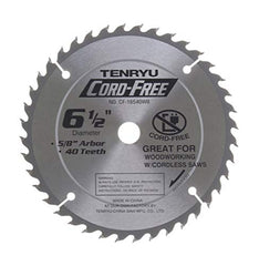 Tenryu CF-16540WB: 6-1/2" x 40 Tooth Cord-Free Saw Blade