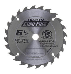 Tenryu CF-16524WB: 6-1/2" x 24 Tooth Cord-Free Saw Blade