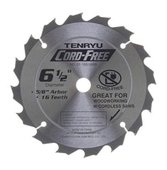 Tenryu CF-16516WB: 6-1/2" x 16 Tooth Cord-Free Saw Blade