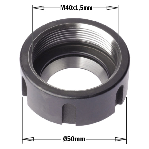 CMT 992.183.11 ER32 CLAMPING NUT W/BRNG M40X1,5 RH
