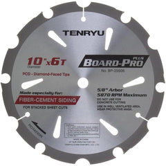 Tenryu BP-25506: 10" x 6 Tooth Board-Pro Plus Fiber Cement Blade