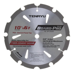 Tenryu BP-25506: 10" x 6 Tooth Board-Pro Plus Fiber Cement Blade - image 2