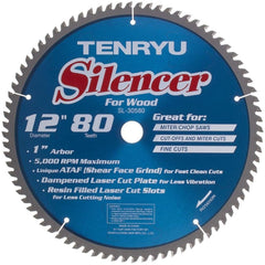 Tenryu SL-30580C: 12" x 80 Tooth Coated Silencer Miter Saw Blade