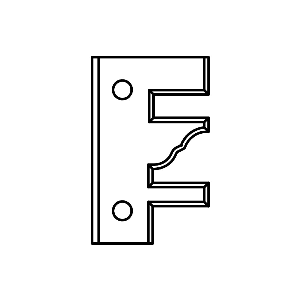 CMT 695.014B PAIR OF KNIVES (B) FOR RAIL & STILE (40x24.5x2mm)