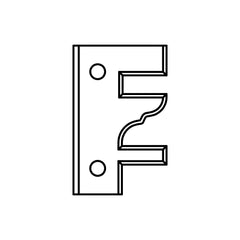 CMT 695.014D PAIR OF KNIVES (D) FOR RAIL & STILE (40x24.5x2mm)
