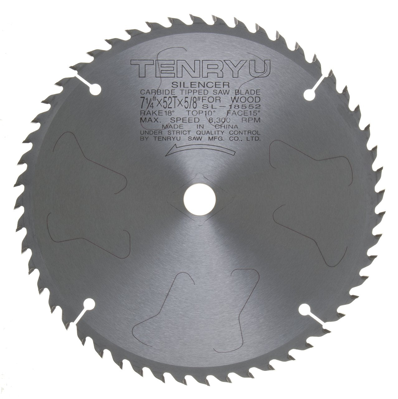 Tenryu SL-18552: 7-1/4" x 52 Tooth Silencer Saw Blade