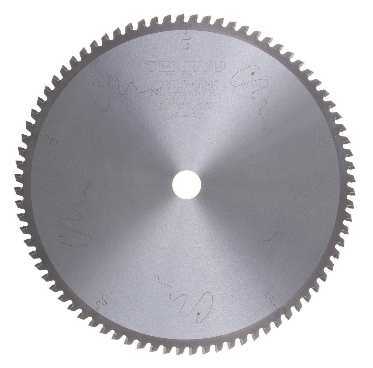 Tenryu PRS-30580: 12" x 80 Tooth Pro Series Solid Surface Solid Surface Blade