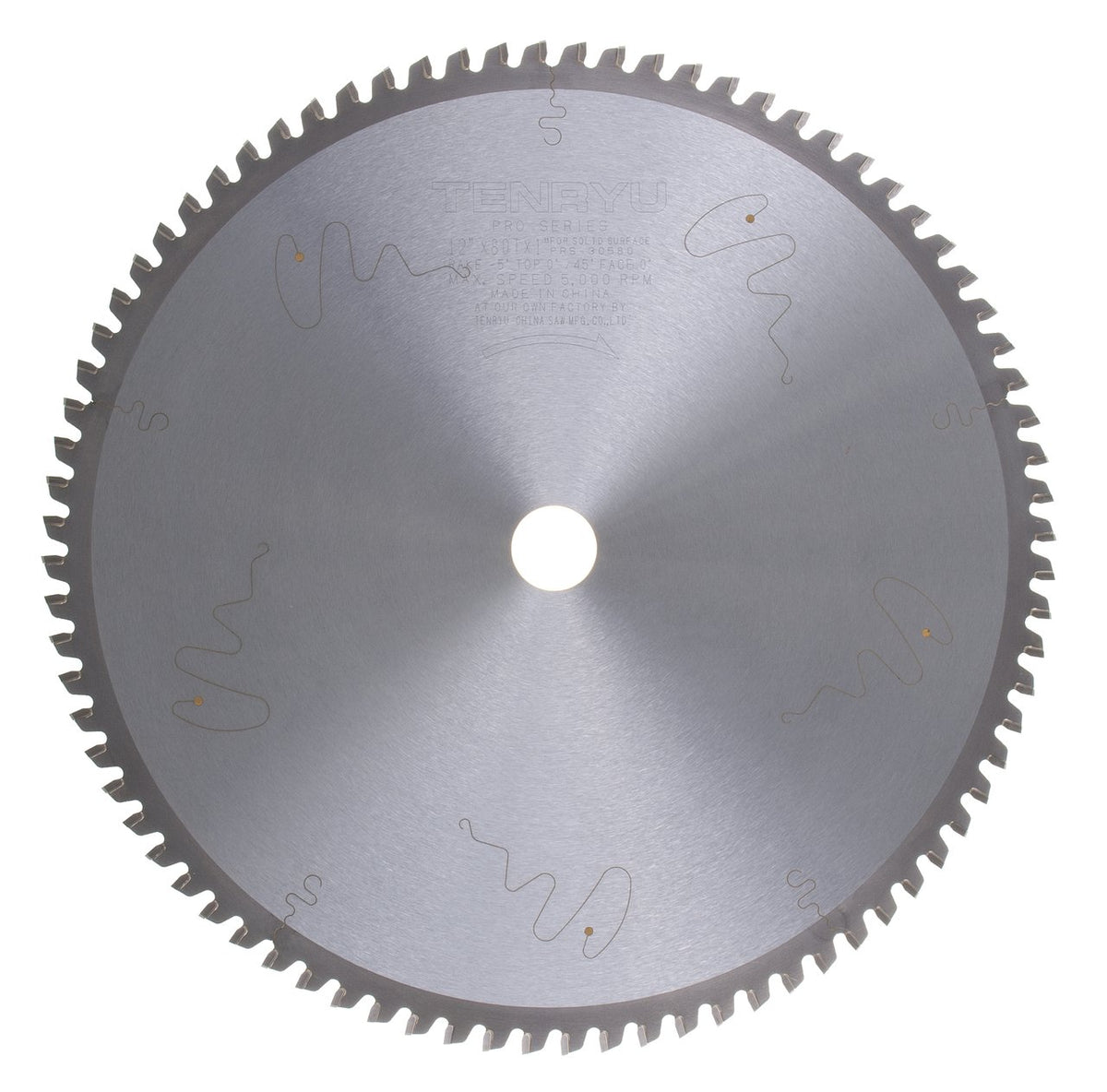 Tenryu PRS-30580: 12" x 80 Tooth Pro Series Solid Surface Solid Surface Blade