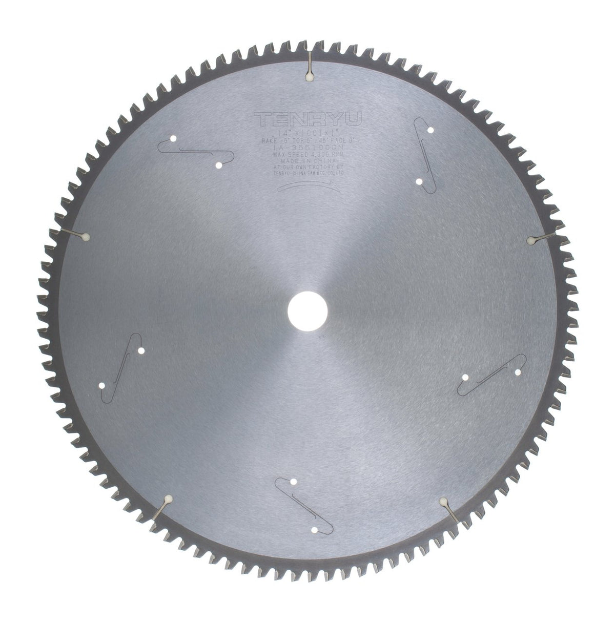 Tenryu IA-355100DN: 14" x 100 Tooth Industrial Non-Ferrous Non-Ferrous Cutting Blade