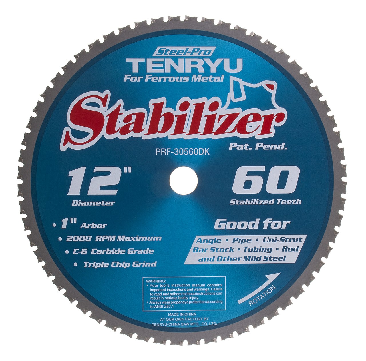 Tenryu PRF-30560DK: 12" x 60 Tooth Steel-Pro Steel Cutting Blade