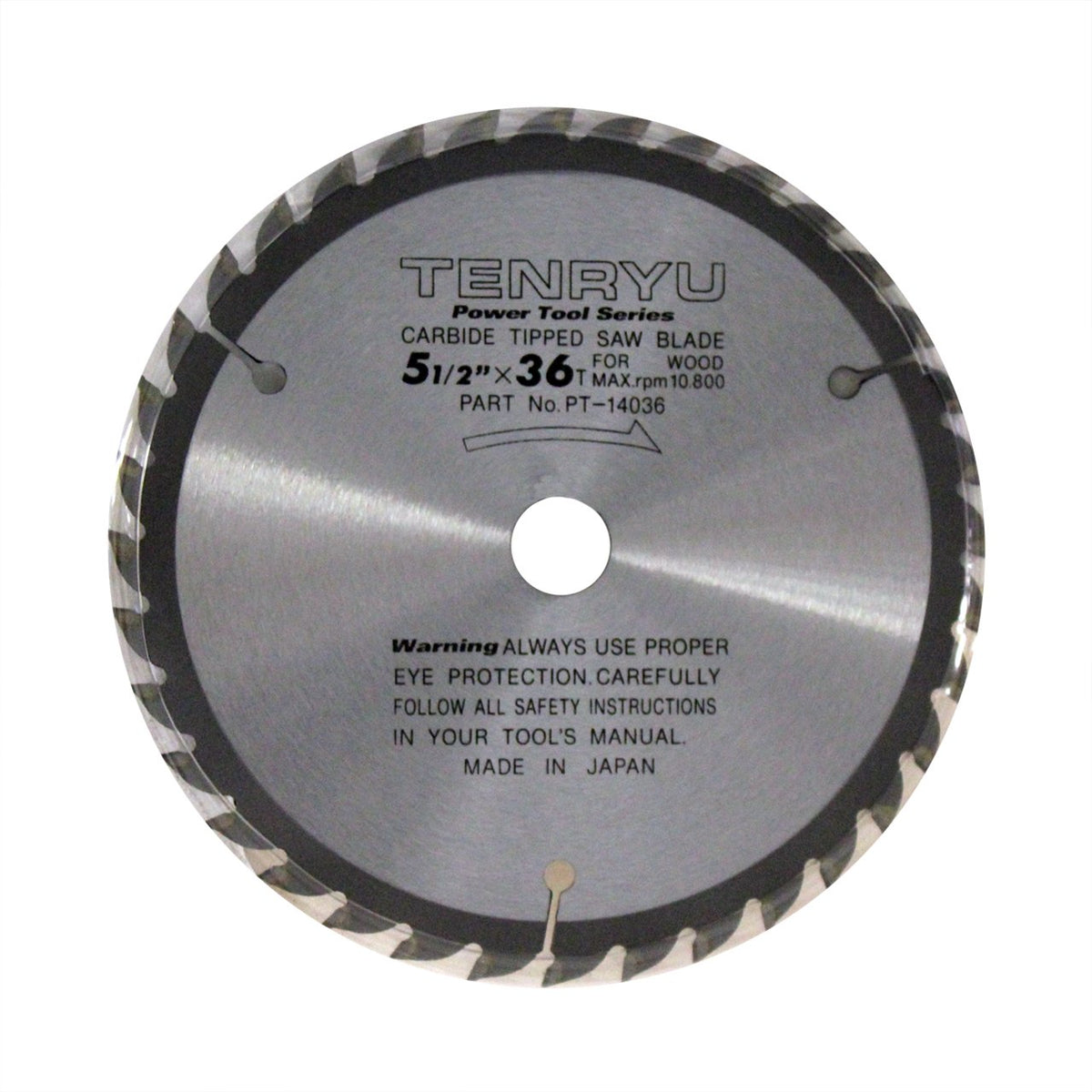 Tenryu PT-14036: 5-1/2" x 36 Tooth Power Tool Saw Blade
