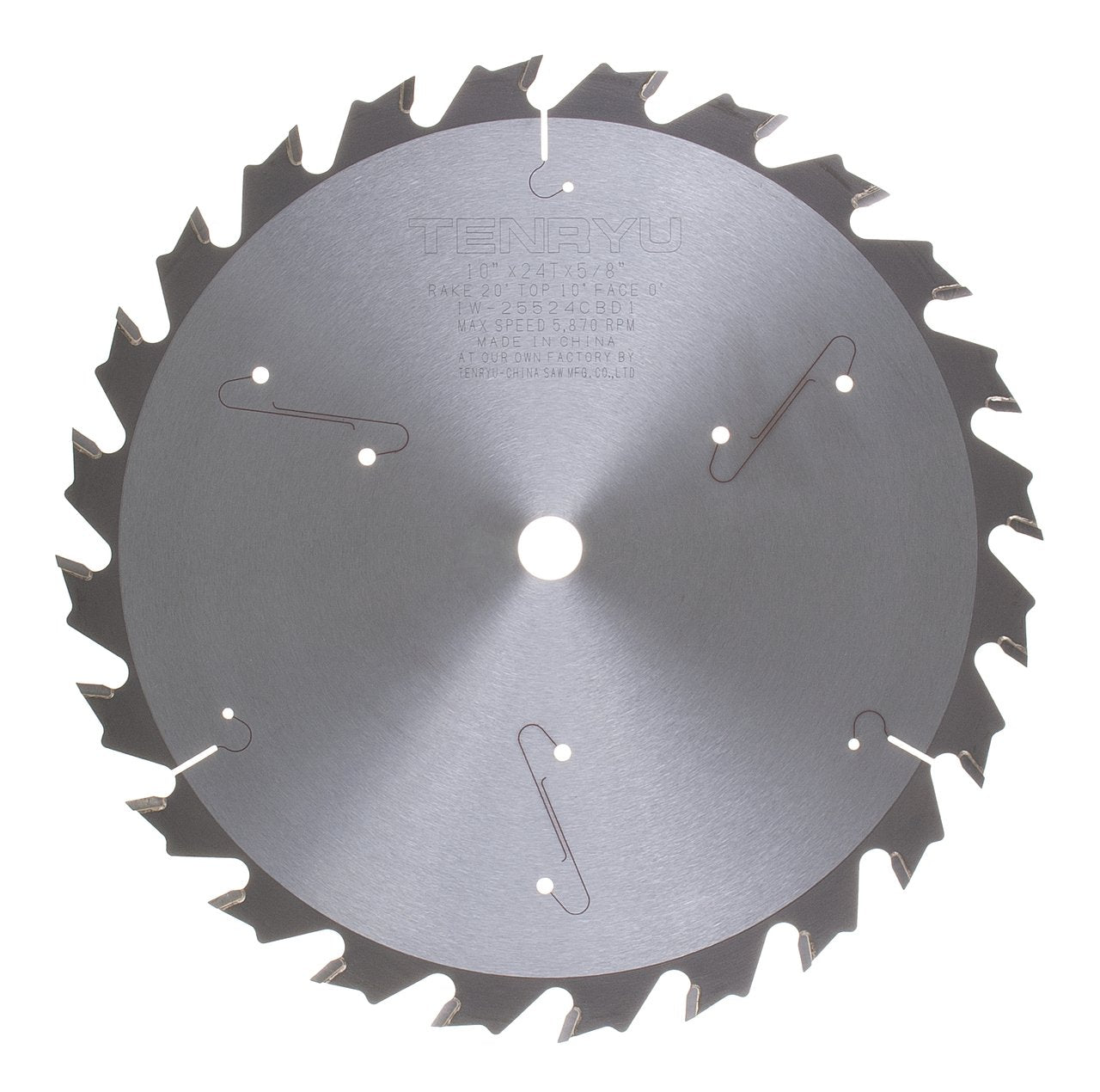 Tenryu IW-25524CBD1: 10" x 24 Tooth Industrial Table Saw Blade