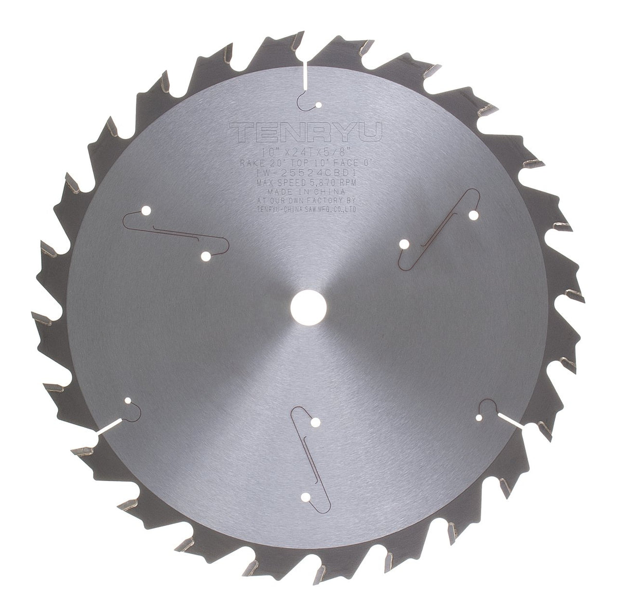 Tenryu IW-25524CBD1: 10" x 24 Tooth Industrial Table Saw Blade