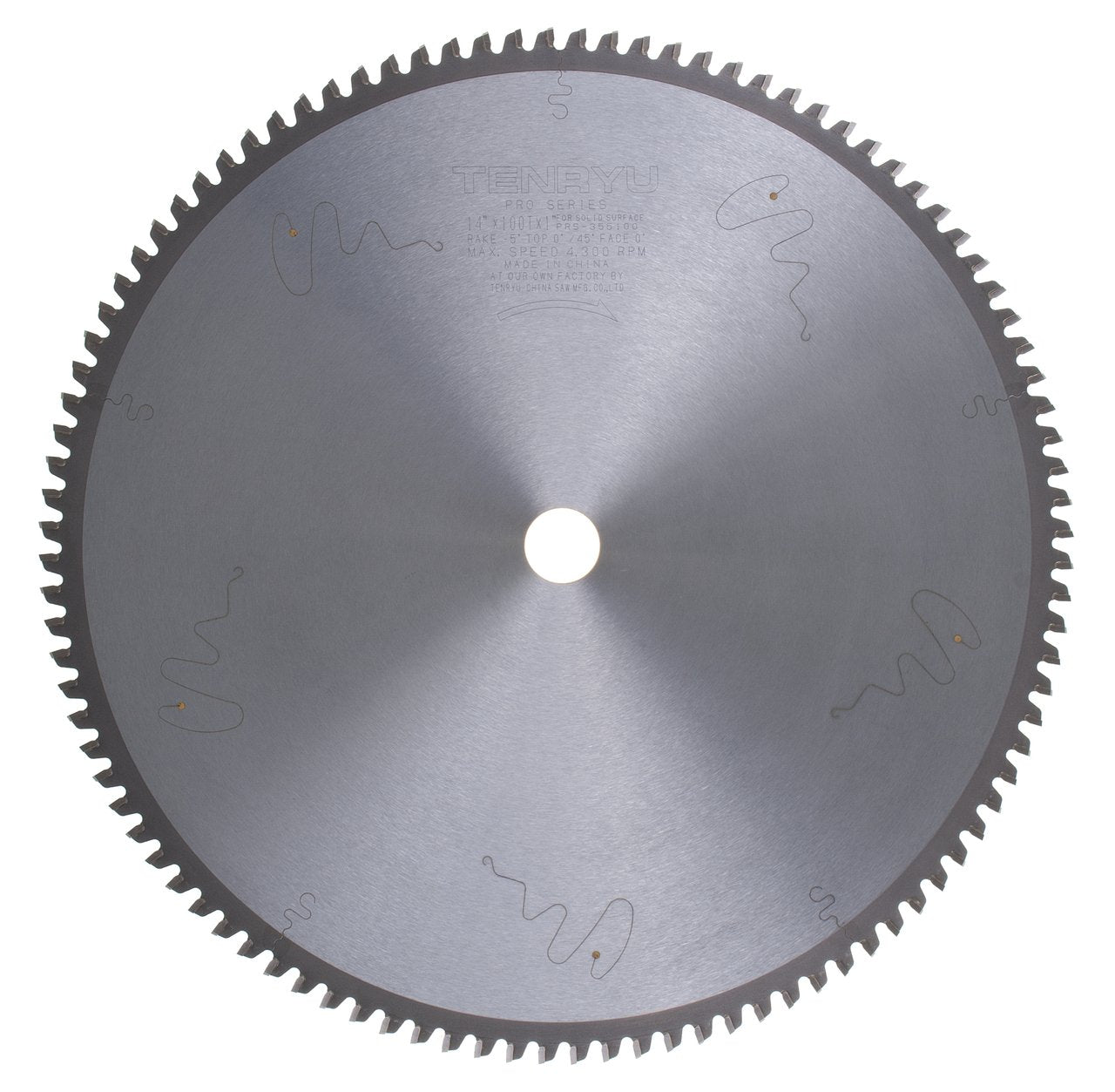 Tenryu PRS-355100: 14" x 100 Tooth Pro Series Solid Surface Solid Surface Blade