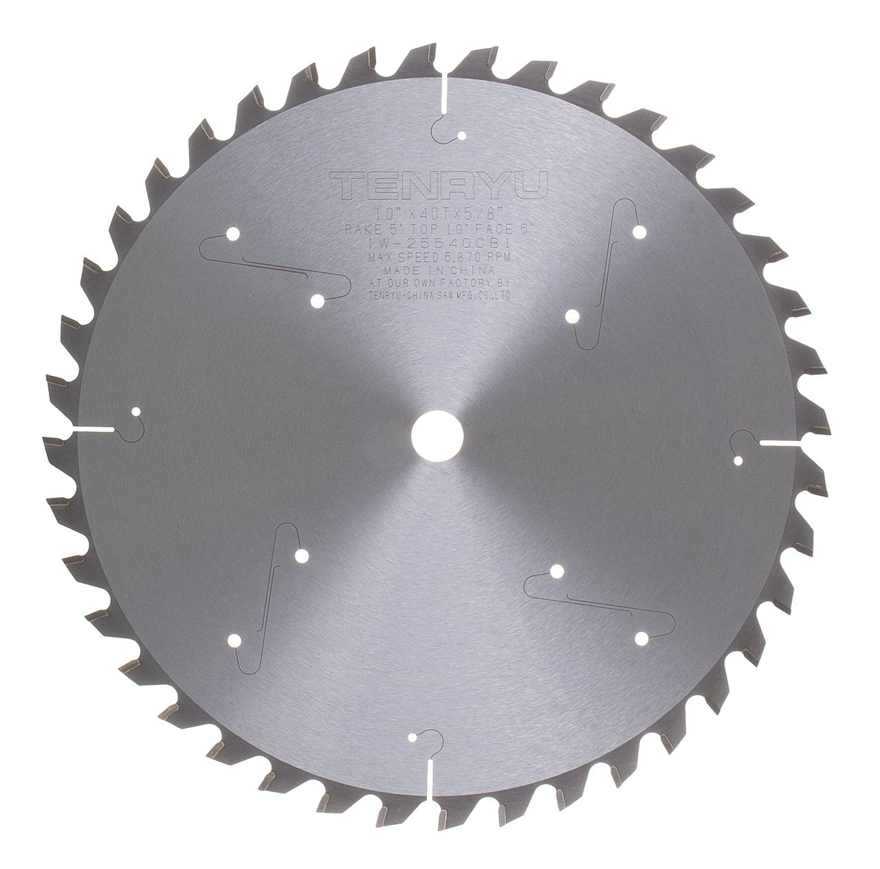 Tenryu IW-25540CB1: 10" x 40 Tooth Industrial Miter Saw Blade