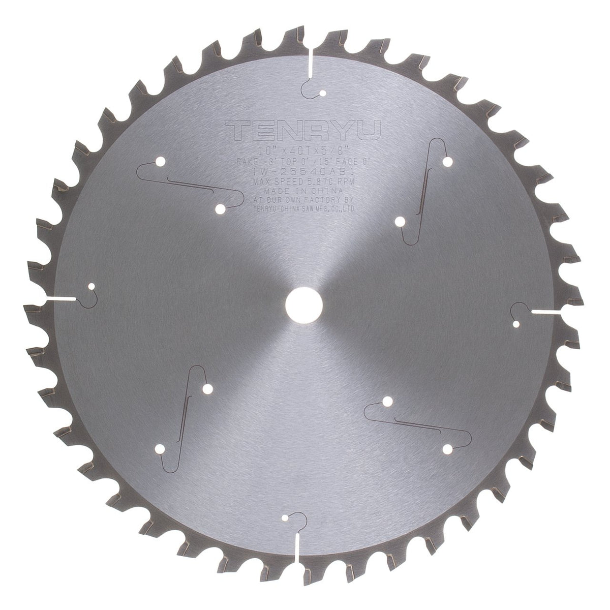 Tenryu IW-25540AB1: 10" x 40 Tooth Industrial Saw Blade