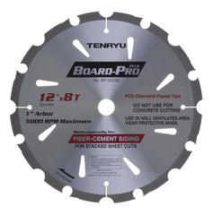 Tenryu BP-30508: 12" x 8 Tooth Board-Pro Plus Fiber Cement Blade