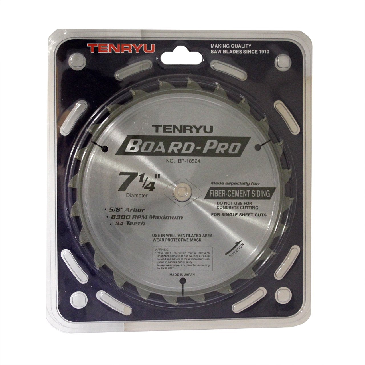 Tenryu BP-18524: 7-1/4" x 24 Tooth Board-Pro Plus Fiber Cement Blade - image 2