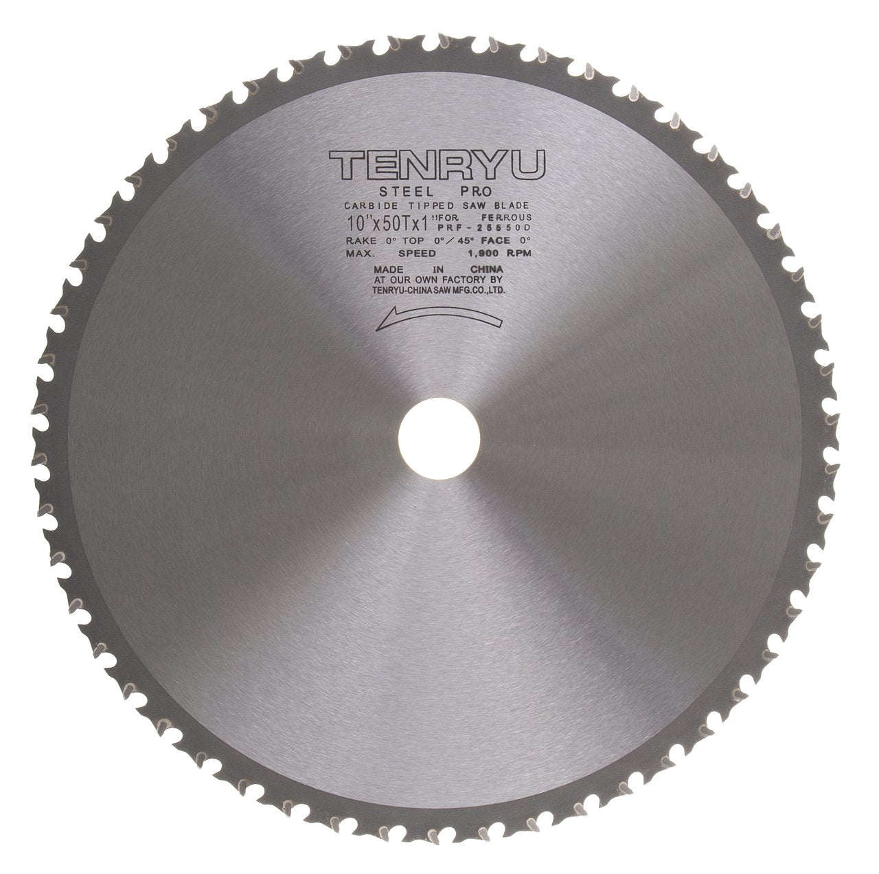 Tenryu PRF-25550D: 10" x 50 Tooth Steel-Pro Steel Cutting Blade
