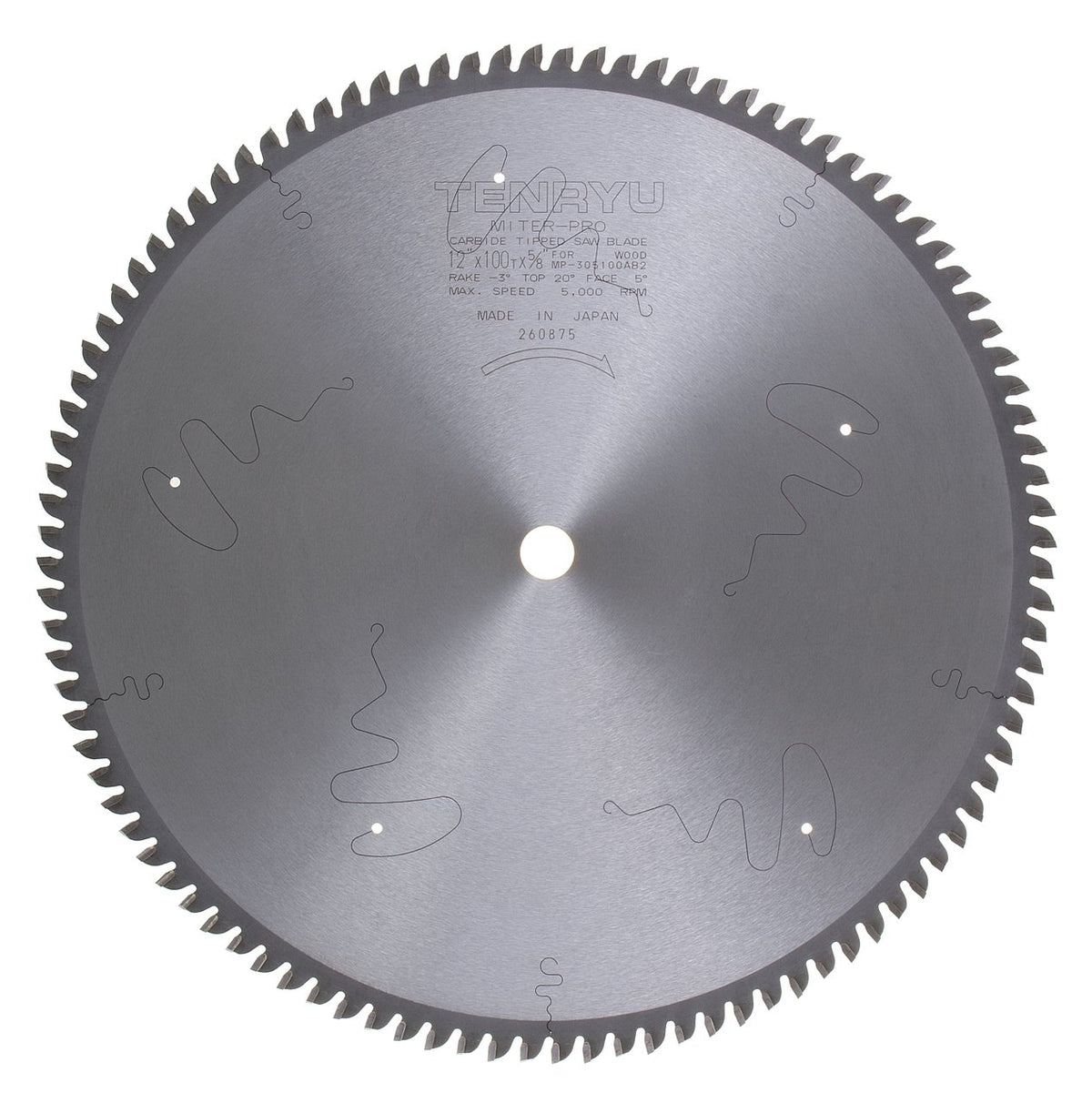 Tenryu MP-305100AB2: 12" x 100 Tooth Miter-Pro Plus Miter Saw Blade