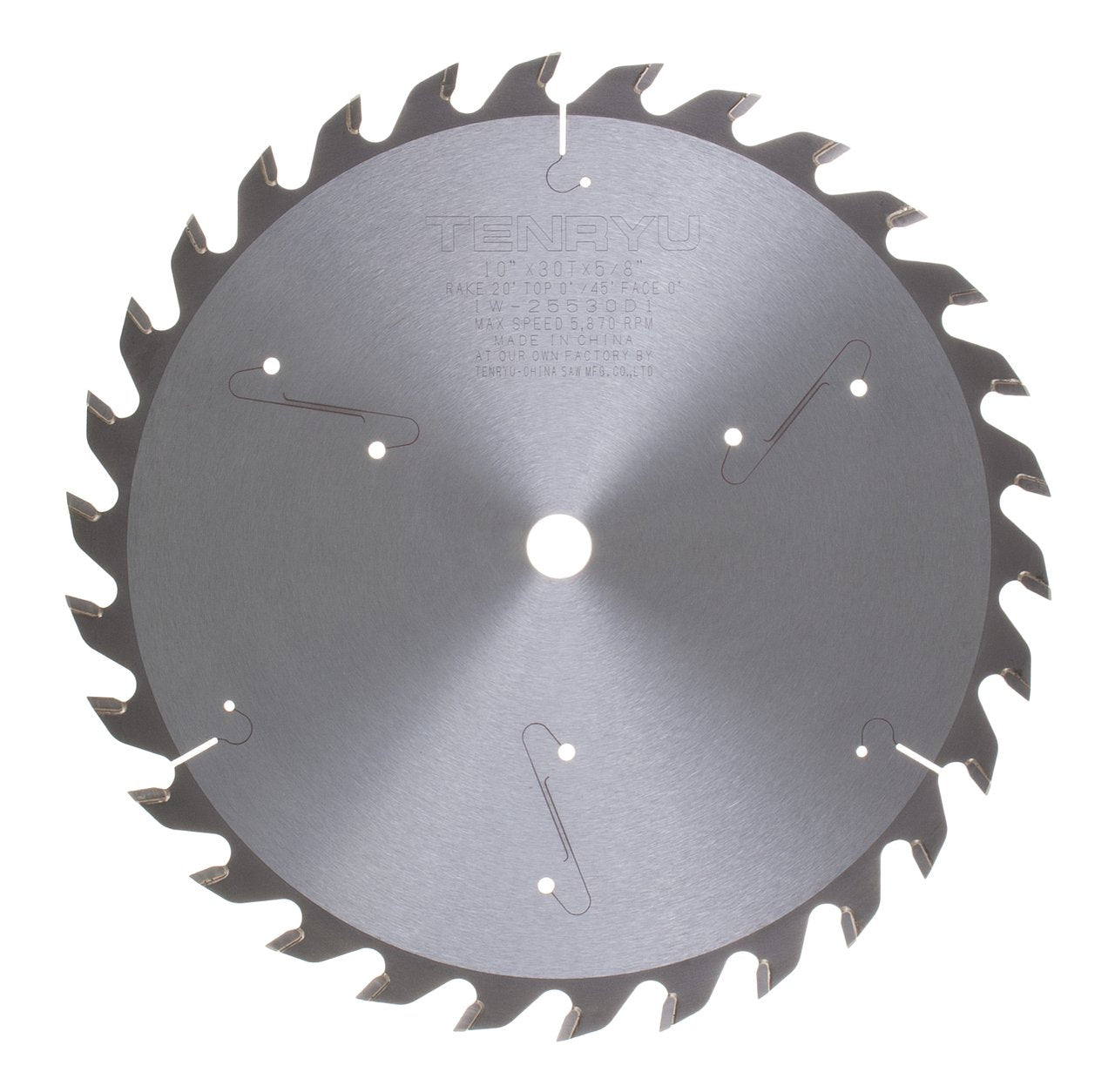 Tenryu IW-25530D1: 10" x 30 Tooth Industrial Table Saw Blade