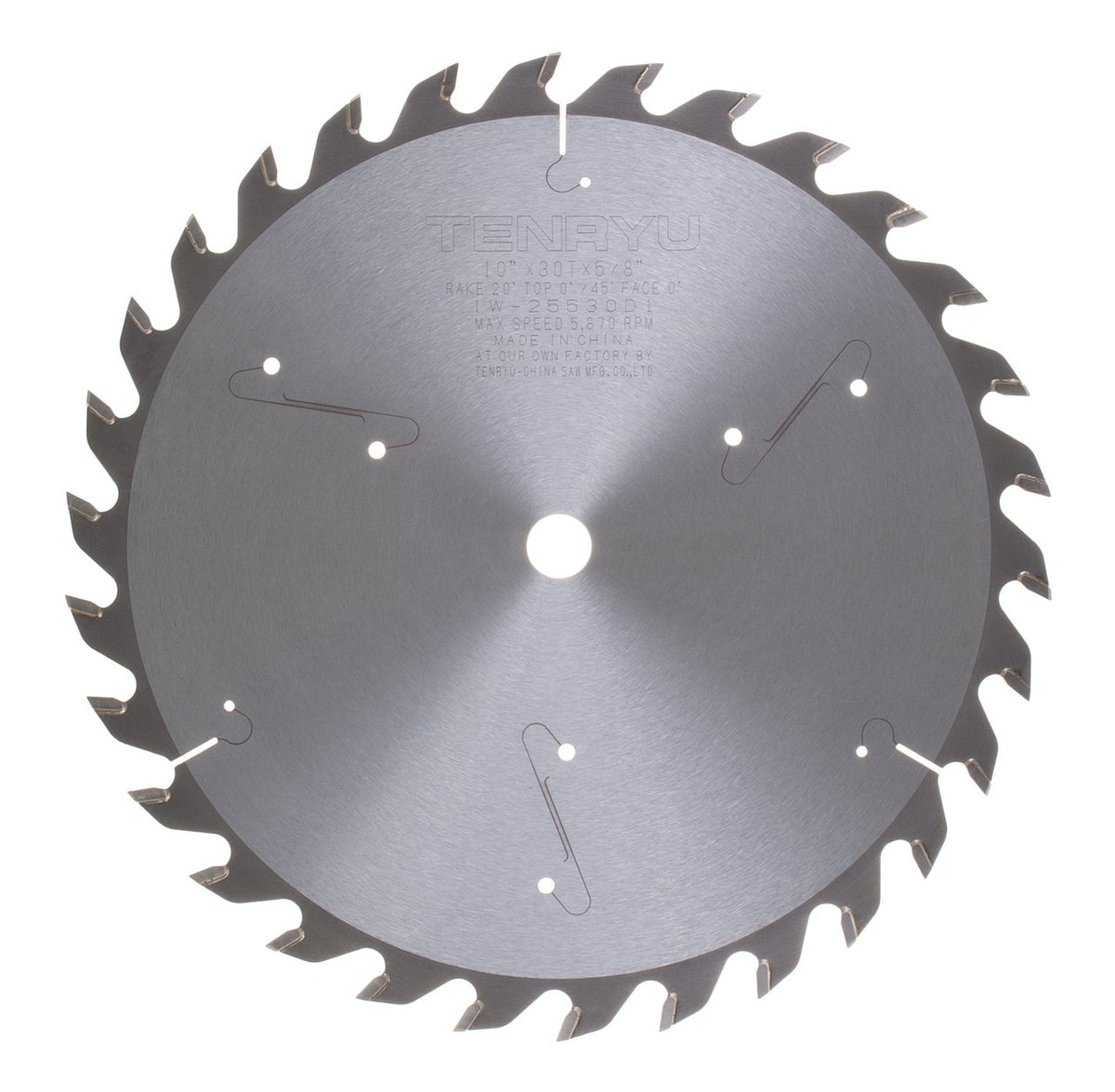 Tenryu IW-25530D1: 10" x 30 Tooth Industrial Table Saw Blade