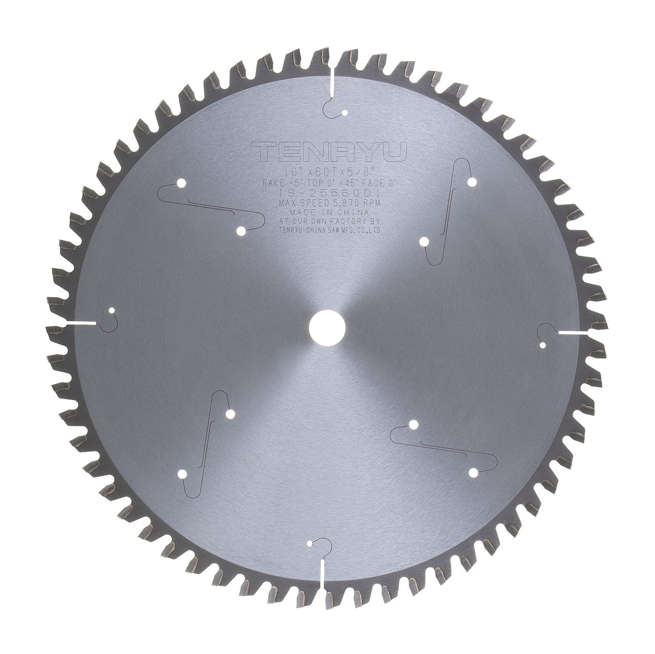 Tenryu IS-25560D1: 10" x 60 Tooth Industrial Solid Surface Solid Surface Blade