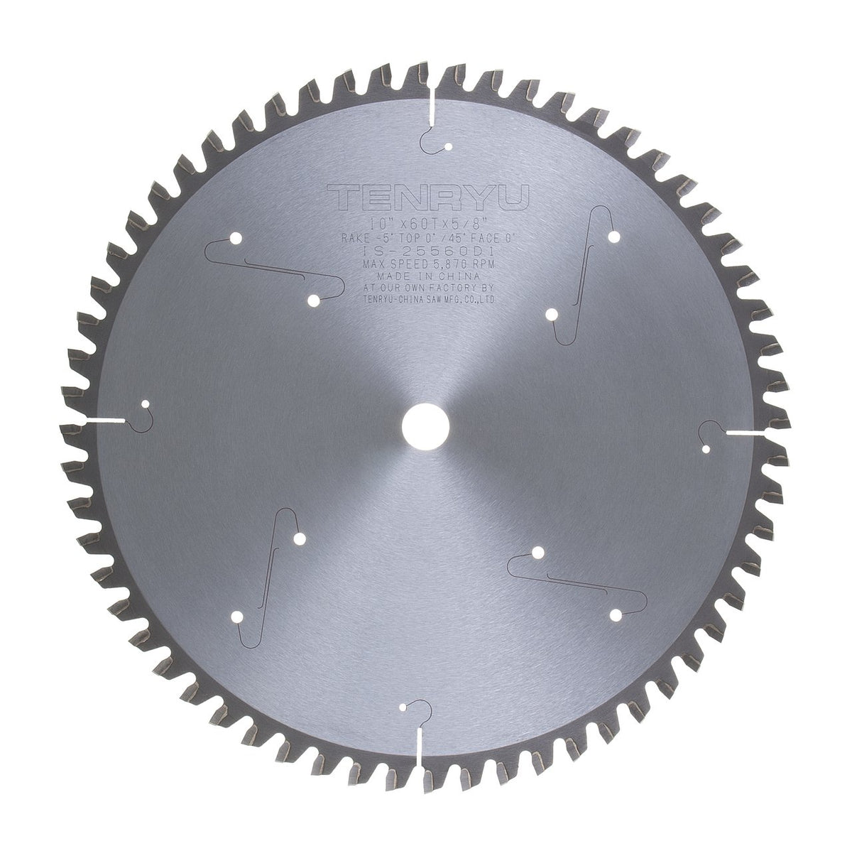 Tenryu IS-25560D1: 10" x 60 Tooth Industrial Solid Surface Solid Surface Blade