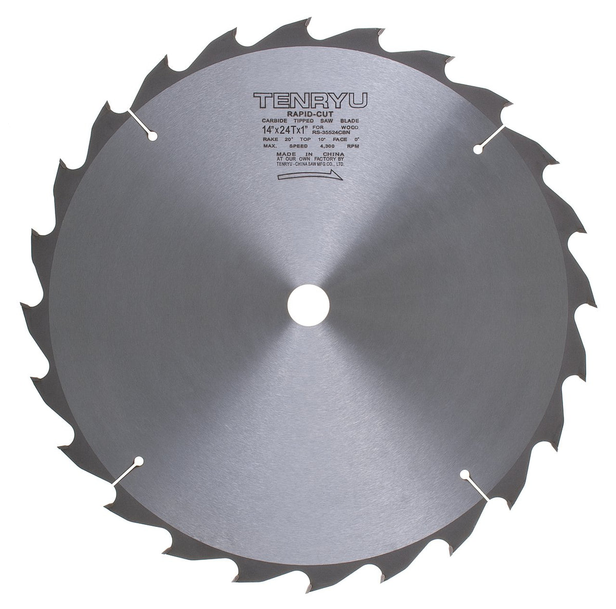 Tenryu RS-35524CBN: 14" x 24 Tooth Rapid-Cut Table Saw Blade
