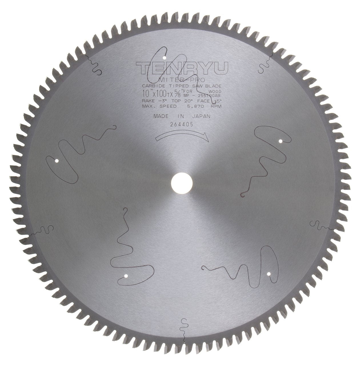 Tenryu MP-255100AB: 10" x 100 Tooth Miter-Pro Plus Miter Saw Blade