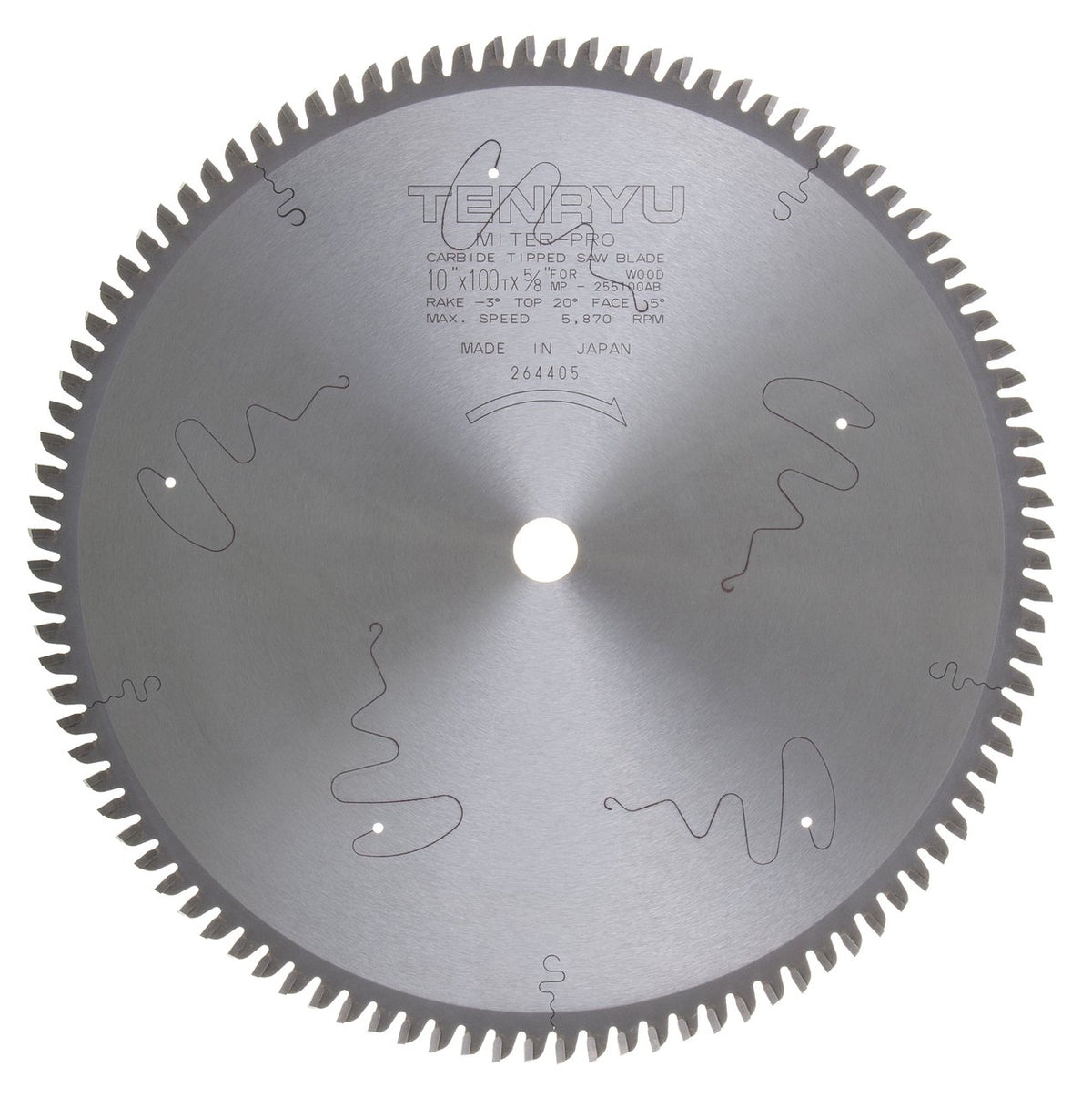 Tenryu MP-255100AB: 10" x 100 Tooth Miter-Pro Plus Miter Saw Blade