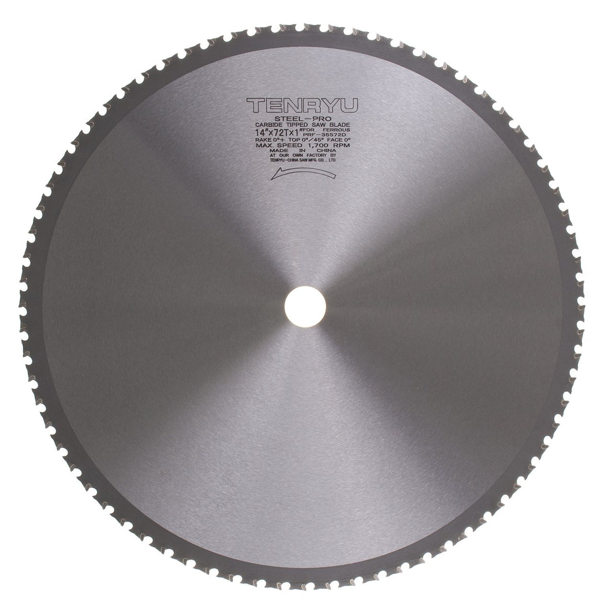 Tenryu PRF-35572D: 14" x 72 Tooth Steel-Pro Steel Cutting Blade