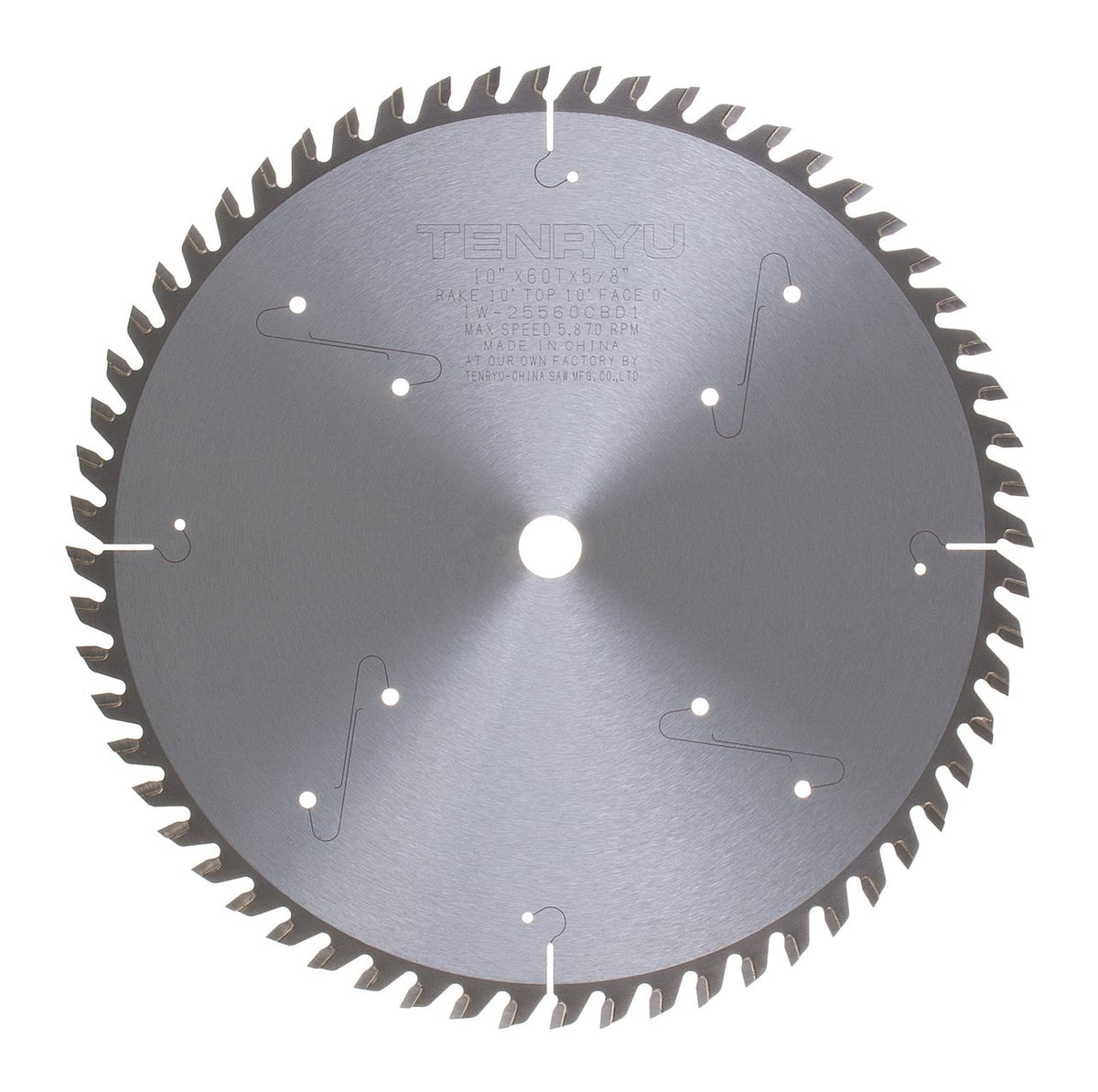 Tenryu IW-25560CBD1: 10" x 60 Tooth Industrial Table Saw Blade