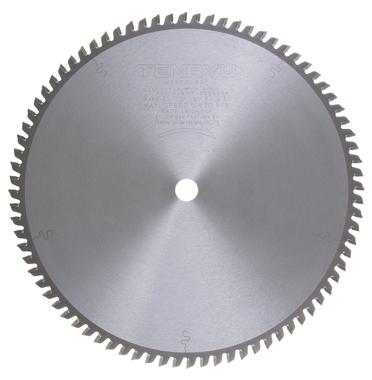 Tenryu MP-25580CB: 10" x 80 Tooth Miter-Pro Miter Saw Blade