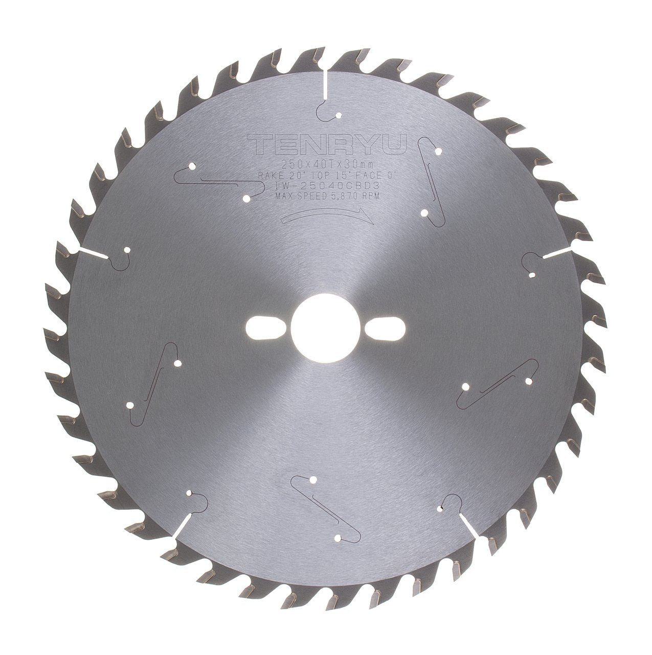 Tenryu IW-25040CBD3: 250mm x 40 Tooth Industrial Table Saw Blade