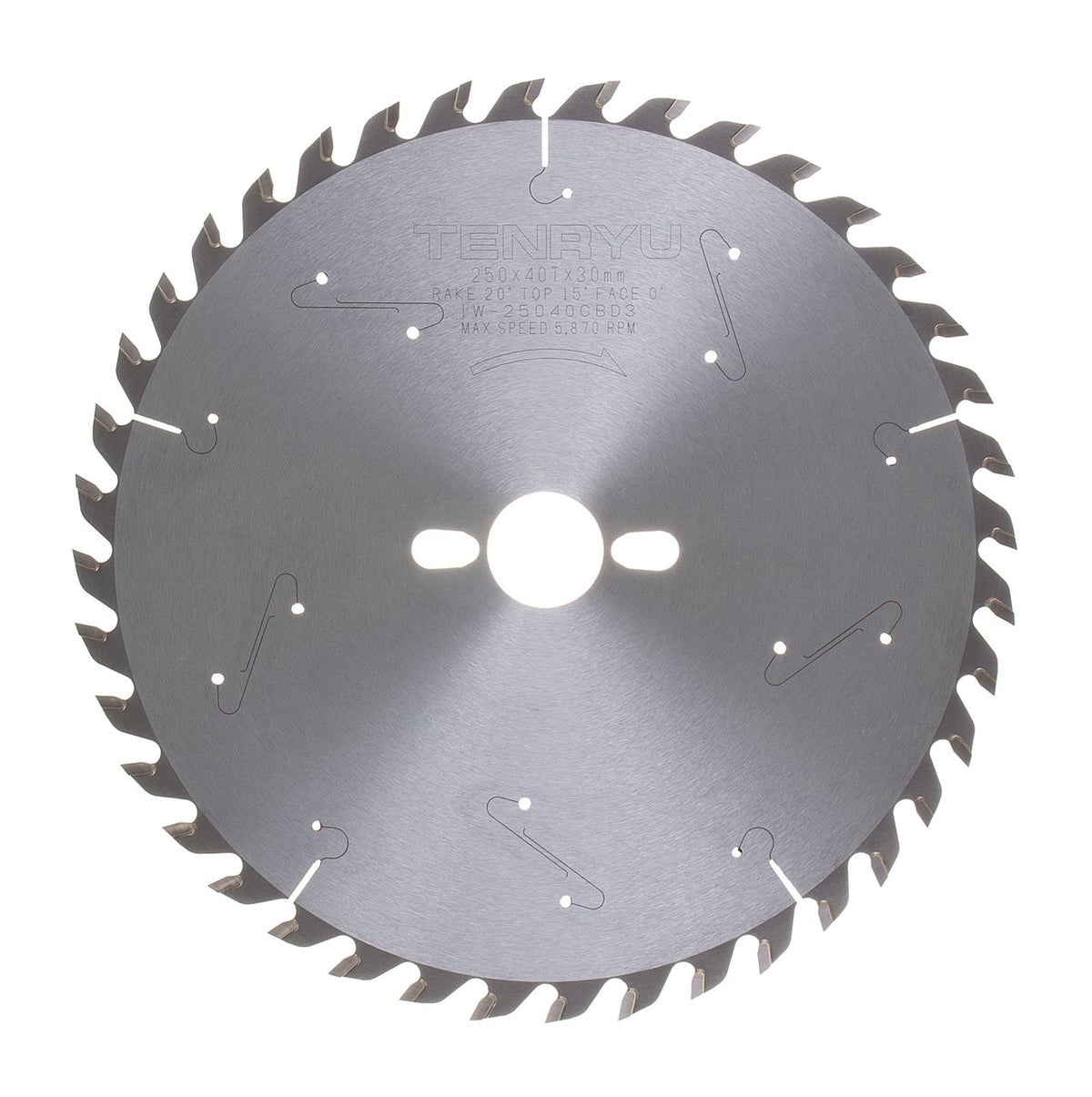Tenryu IW-25040CBD3: 250mm x 40 Tooth Industrial Table Saw Blade