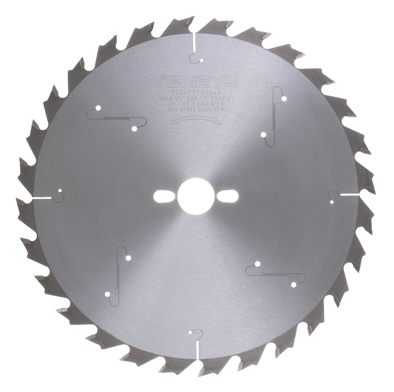 Tenryu IW-30028CBD3: 300mm x 28 Tooth Industrial Table Saw Blade