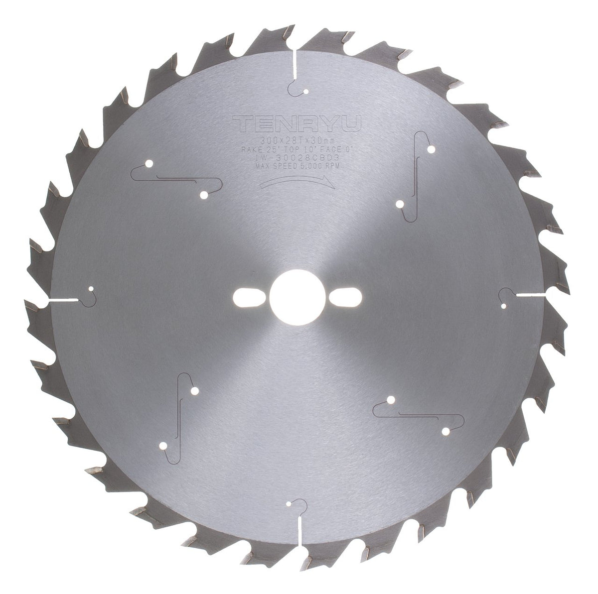 Tenryu IW-30028CBD3: 300mm x 28 Tooth Industrial Table Saw Blade